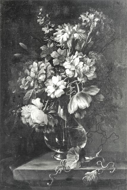 A. C. Cooper — Monnoyer Jean-Baptiste - sec. XVII - Natura morta con vaso di fiori — insieme